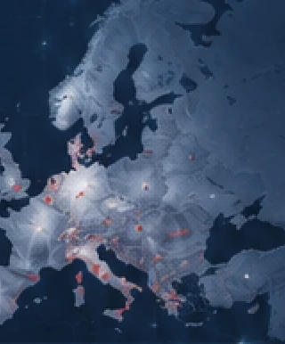 Ilustračná mapa Európy zo zdrojového návrhu